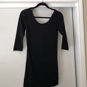 Mini 3/4 Sleeve Little Black Dress